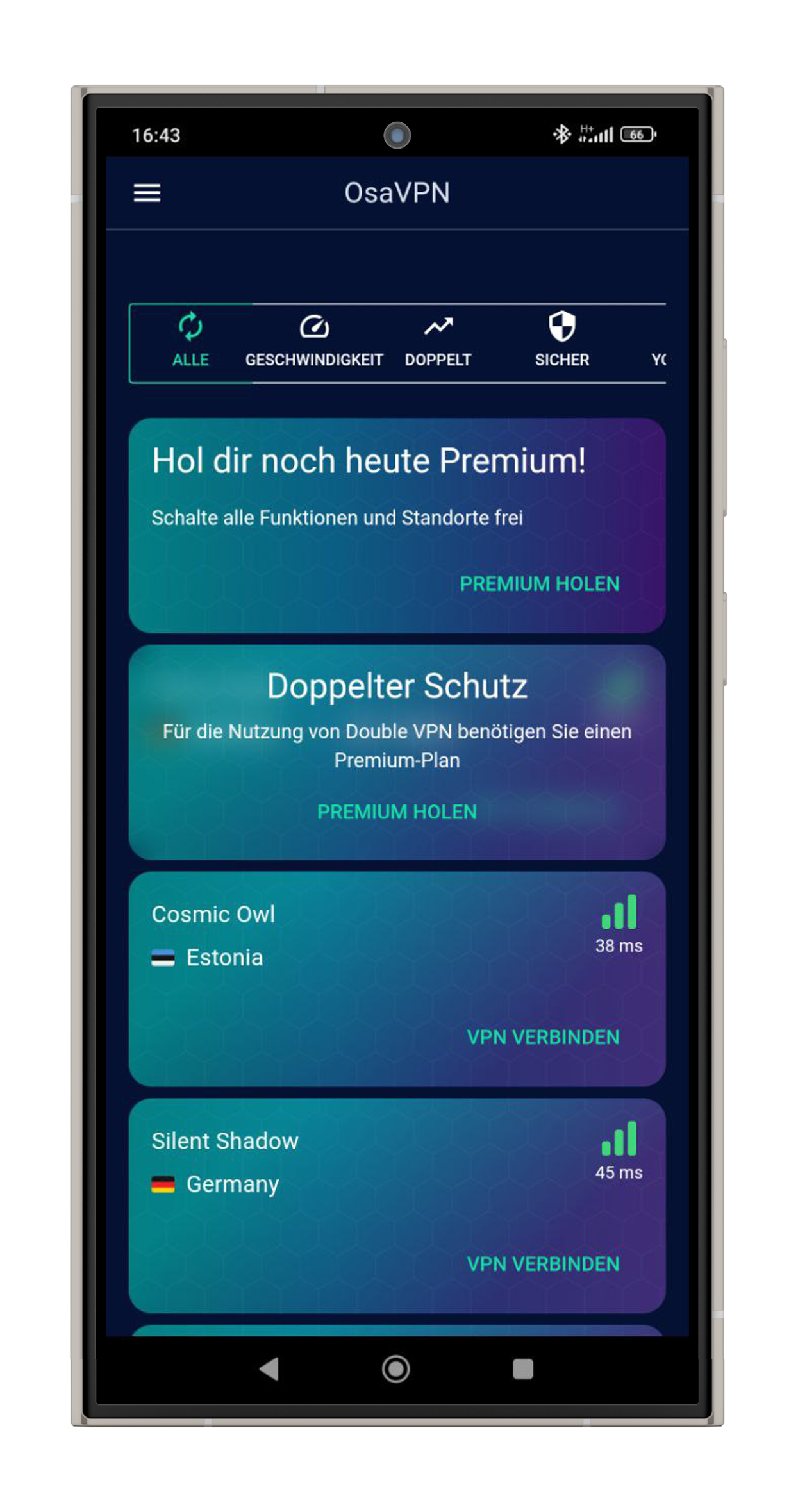 German OsaVPN feature preview