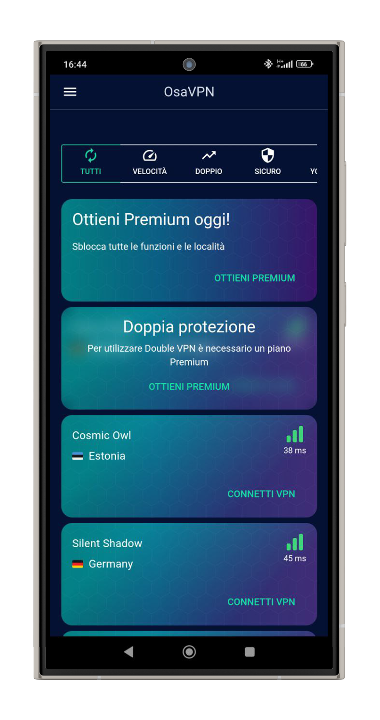 Italian OsaVPN feature preview