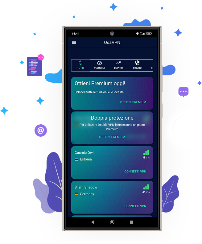 Italian OsaVPN app illustration